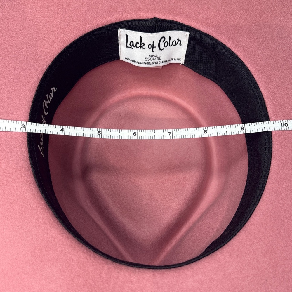Lack Of Color Dusty Pink Felt Rancher Hat with Feather Trim - Picture 10 of 12